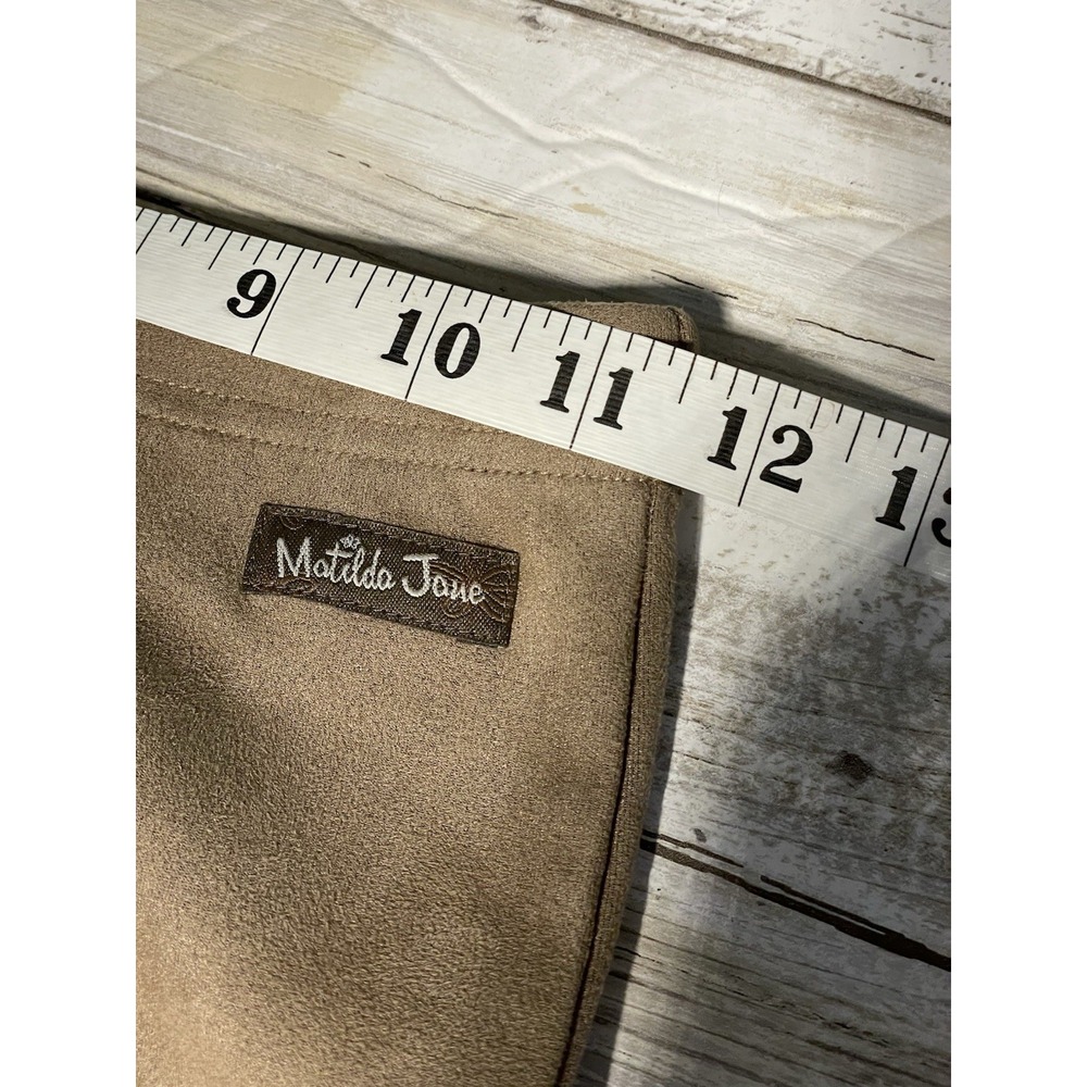 Matilda‎ Jane Girls Size 12 Heart To Heart Suede Moto Leggings Camel - Picture 5 of 6